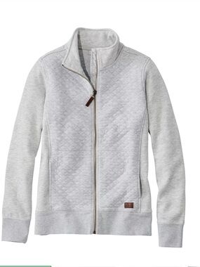 Women's Quilted Full-Zip Sweatshirt - Tall XS